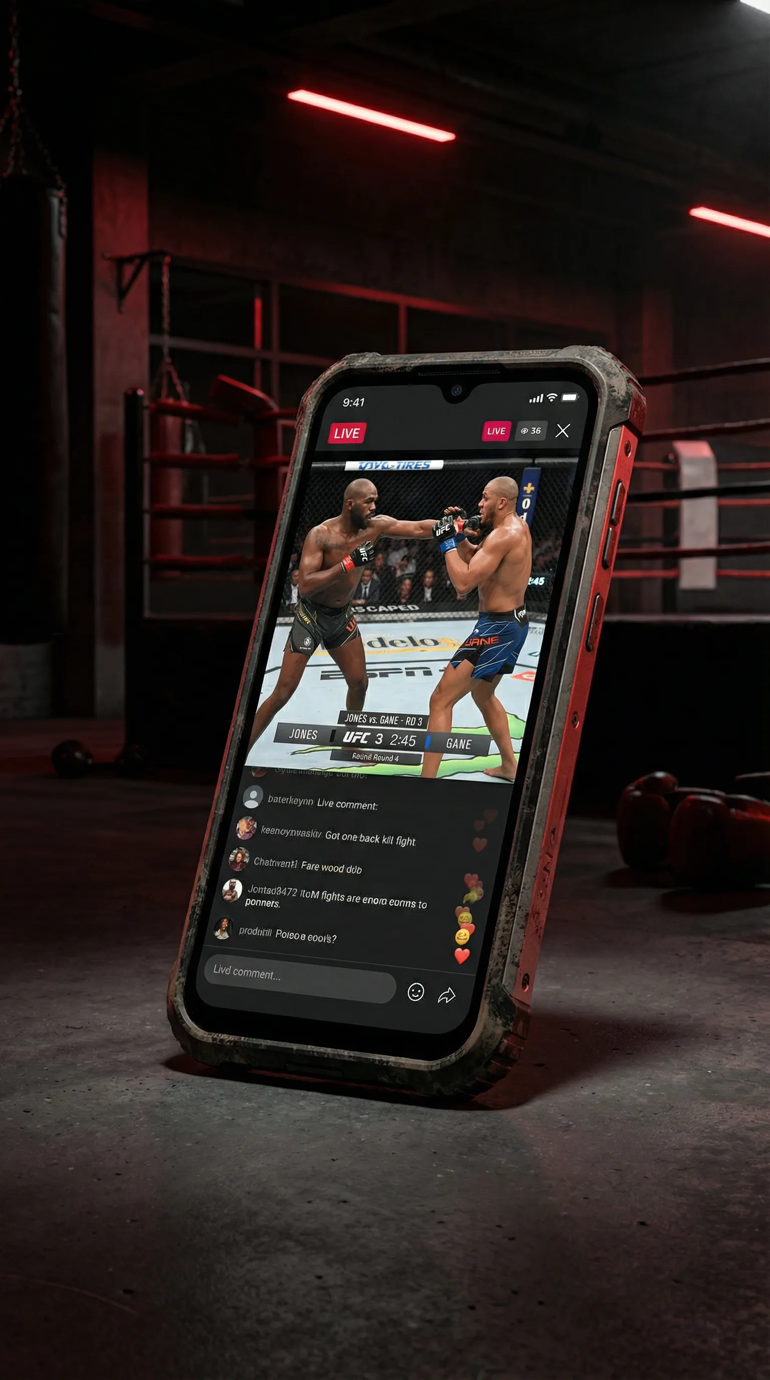 鲍鱼tv 移动端APP格斗直播界面